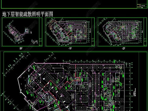 五星级酒店消防智能疏散照明设计施工图平面图下载